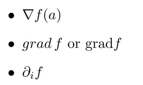 gradient symbol latex